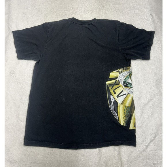 Green Bay Packers Super Bowl XLV Ring Wrap Around Graphic Black T-Shirt Size XL - Picture 6 of 6